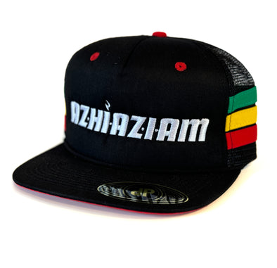 Azhiaziam Tricolor Stripe Flatbill Snapback